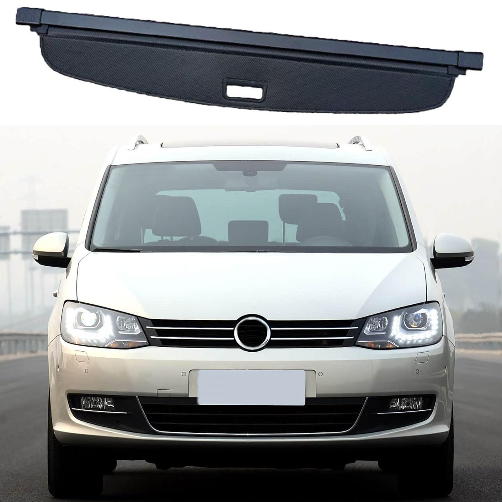 SXLGDW Car Retractable Rear Trunk Parcel Shelf,Compatible with VW Sharan 2011-2019,Car parts
