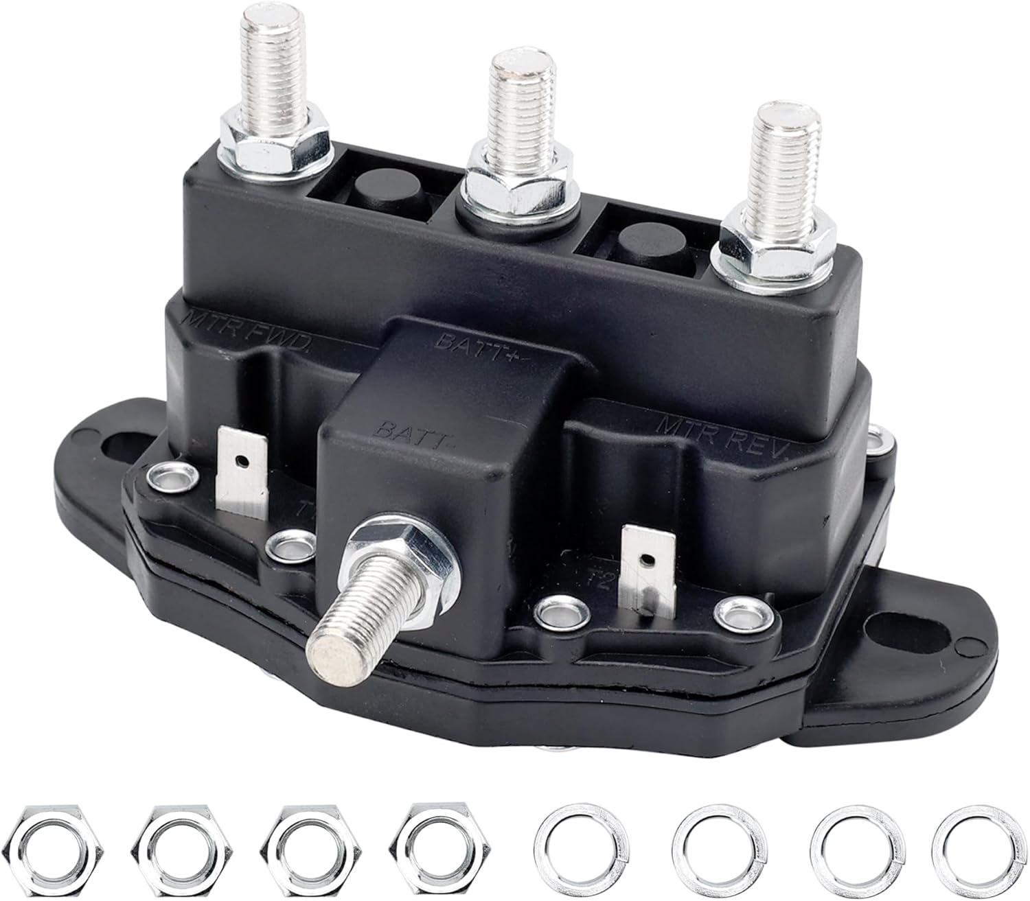 118246 12V Dual-Polarity Reversing Solenoid with Silver Bronze Alloy Posts Fit for Hydraulic Leveling Systems and RV Slide Outs