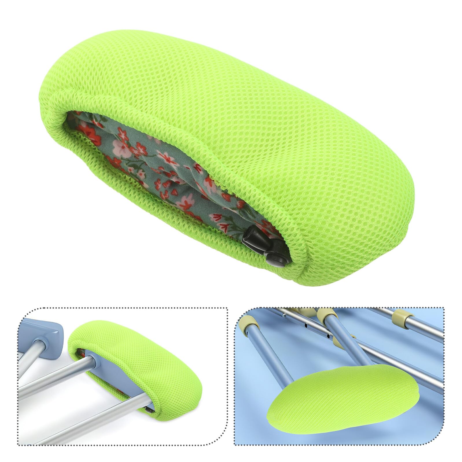 Almohadillas para Axilas de Muletas 2 Piezas Algodón Verde Claro | Bastones y Apoyos de Marcha, Uso Doméstico y Movilidad Diaria, Comodidad Ergonómica y Menor Fricción Estilo Aleatorio