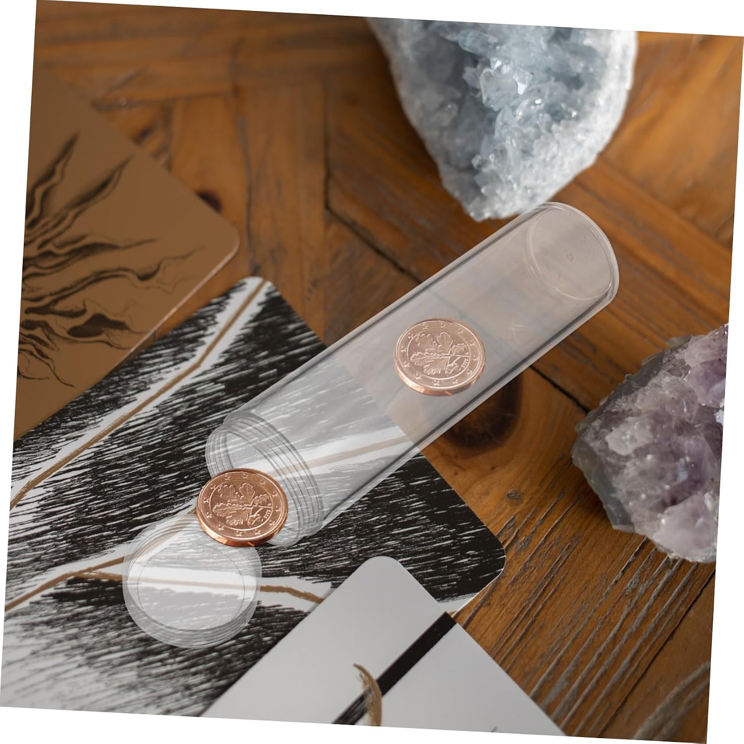 ERINGOGO 10pcs Coin Storage Tube Coin Storage Holder for Collectors Plastic Coin Holder Coin Collection Supplies Coin Tube Storage Device Capsules image 5