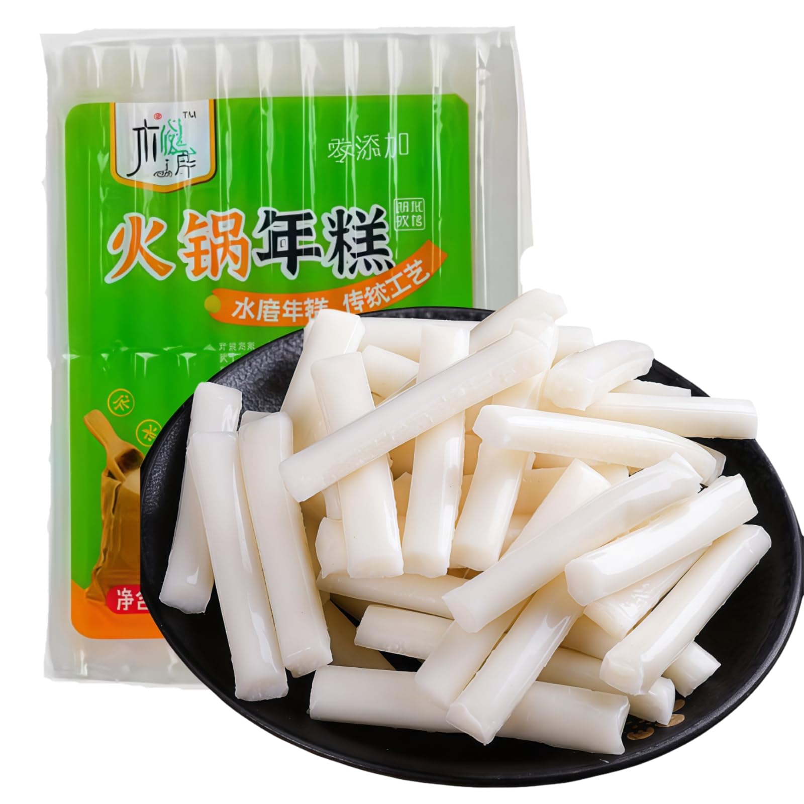 Gâteau de riz naturel Tteokbokki Topokki 400 g Gâteau de riz chinois coréen fabriqué avec du riz de qualité supérieure, sans additifs, parfait pour les gâteaux de riz sautés épicés ou les gâteaux de