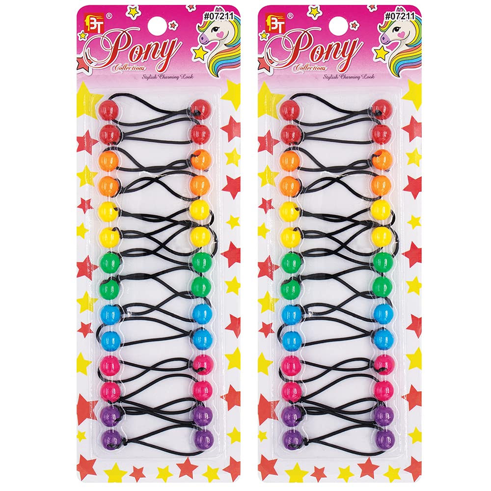 28 Pcs 12mm Hair Ties Hair Accessories for Girls Hair Ties with Balls Bubble