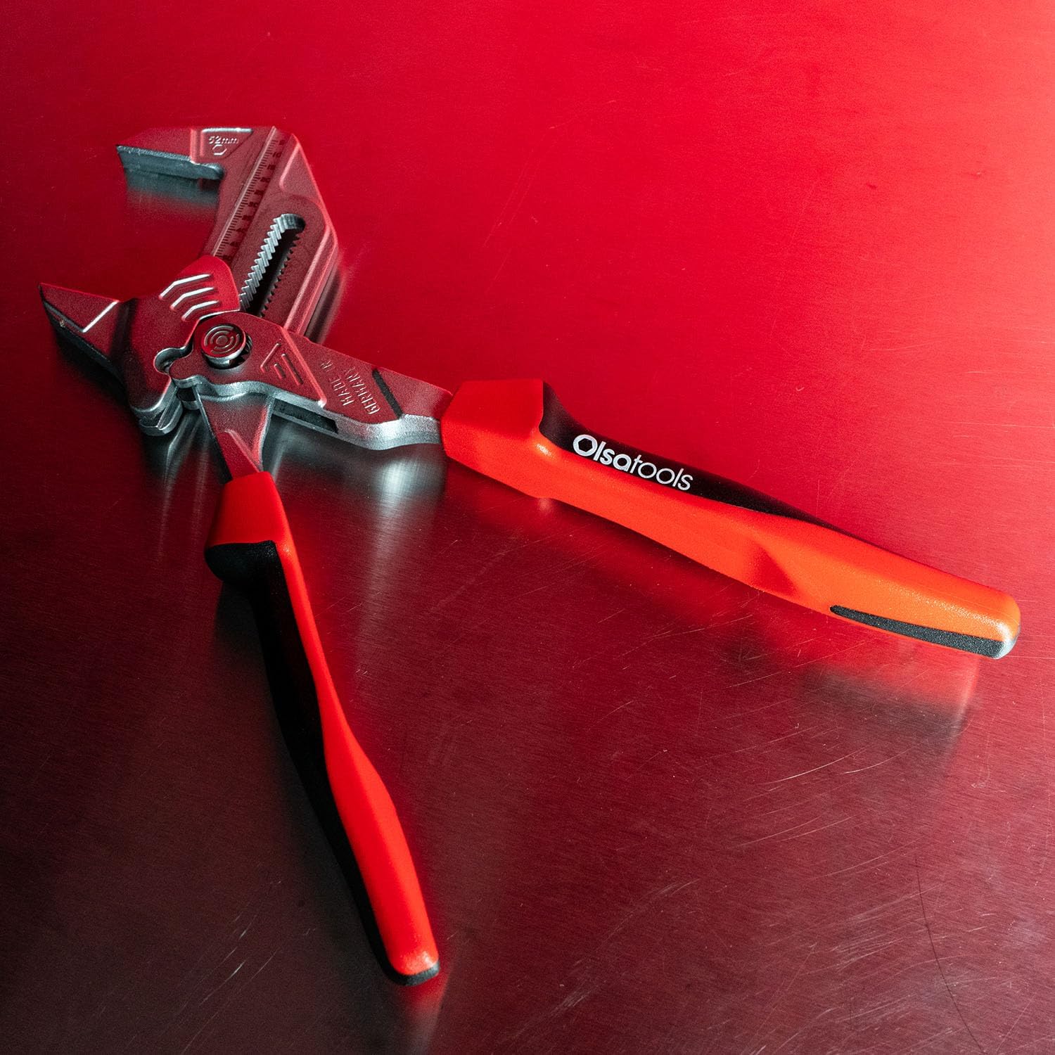 Olsa Tools 10-Inch Pliers Wrench - Wide & Thin Smooth Jaws - Up to 2" Capacity - 1000lb+ Gripping Force - Heavy Duty Steel - Professional Grade - Part: 1423