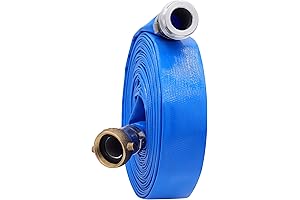1 1/2" x 50’ PVC Lay Flat Water Pump Discharge Hose With...
