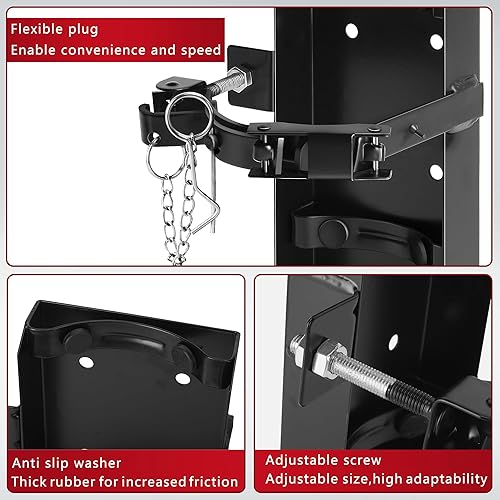 Miniatura 10 de Paquete de 2 soportes para extintor de incendios, soporte de pared para extintor de incendios de 2.5 libras, soporte de metal resistente para