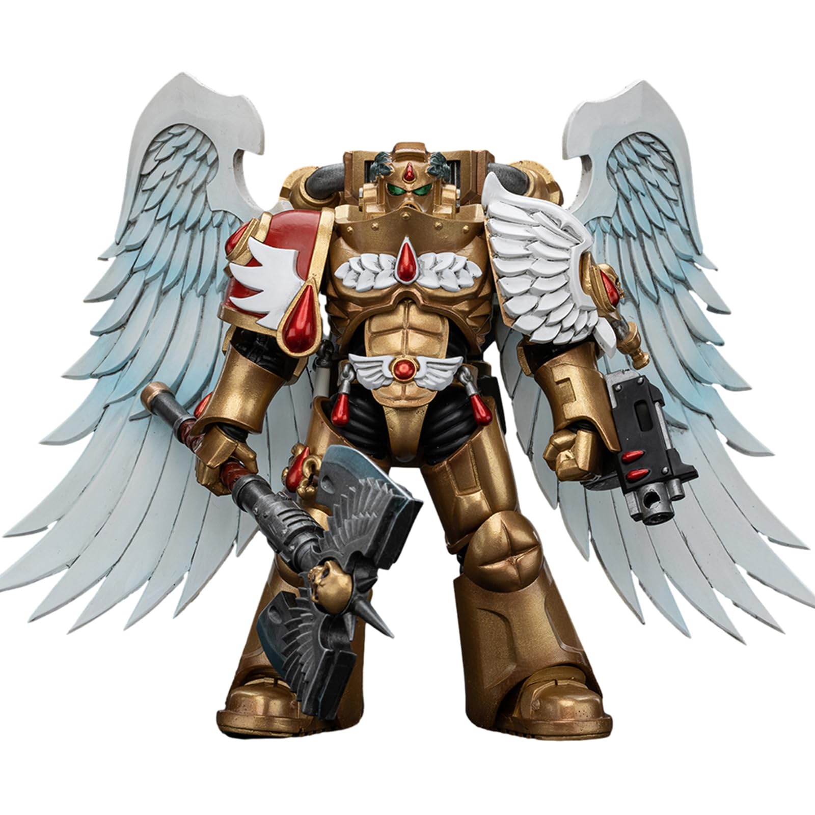 JOYTOY Warhammer 40k Blood Angels, Blood Angels Sanguinary Guard with Encarmine Axe 1/18 Action Figure Collect Models, Dedicated To You Who Love Collecting