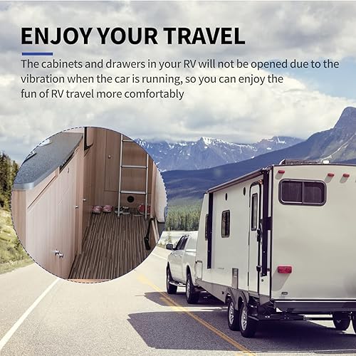 Miniatura 7 de Pestillos y cierres para cajones de RV, paquete de 10 cerraduras de repuesto para puertas de gabinete de caravana, pestillo de fuerza de tracción de