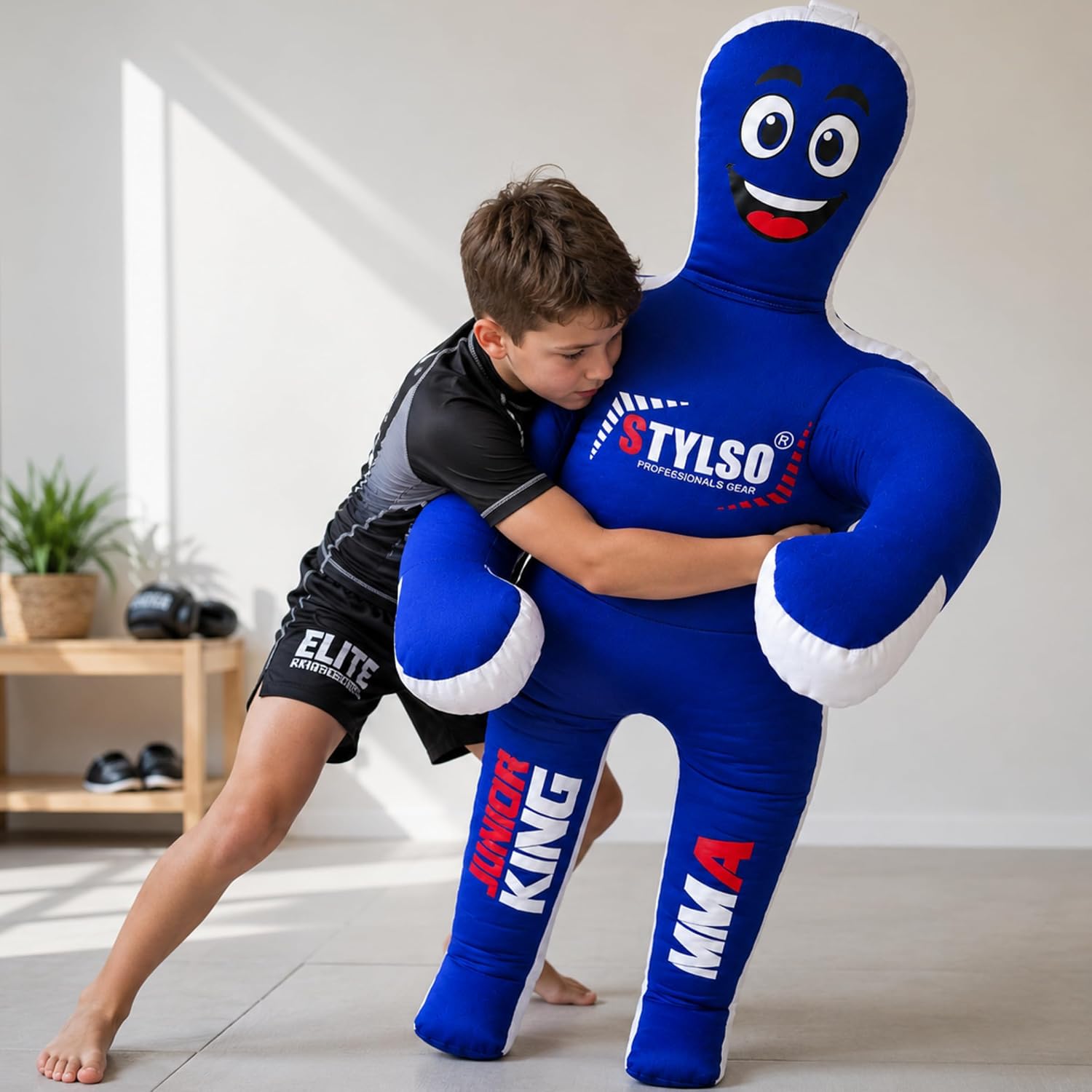 Unfilled Wrestling Dummy for Kids – Youth Grappling Dummy BJJ, MMA, Jiu Jitsu & Judo Training Partner – Durable Martial Arts Practice Buddy