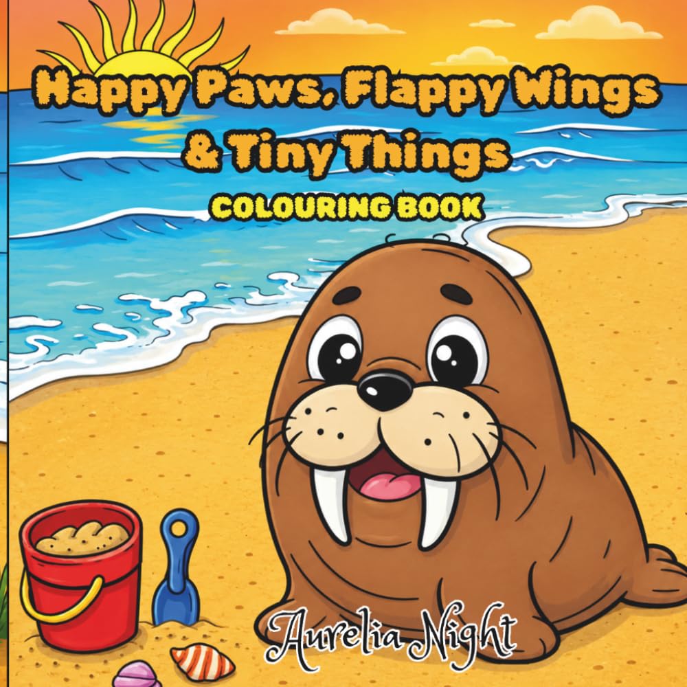 Happy Paws, Flappy Wings & Tiny Things: Simple and Cute Animal Colouring Book