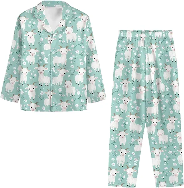 Upetstory Women's Pajama Sets Long Sleeve Pjs Lounge Sets Button Down Sleepwear