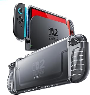 Mumba Transparent Case for Switch 2 2025 Protective Case with Quick Release Design for Joy-con and TPU Grip Compatible wit…