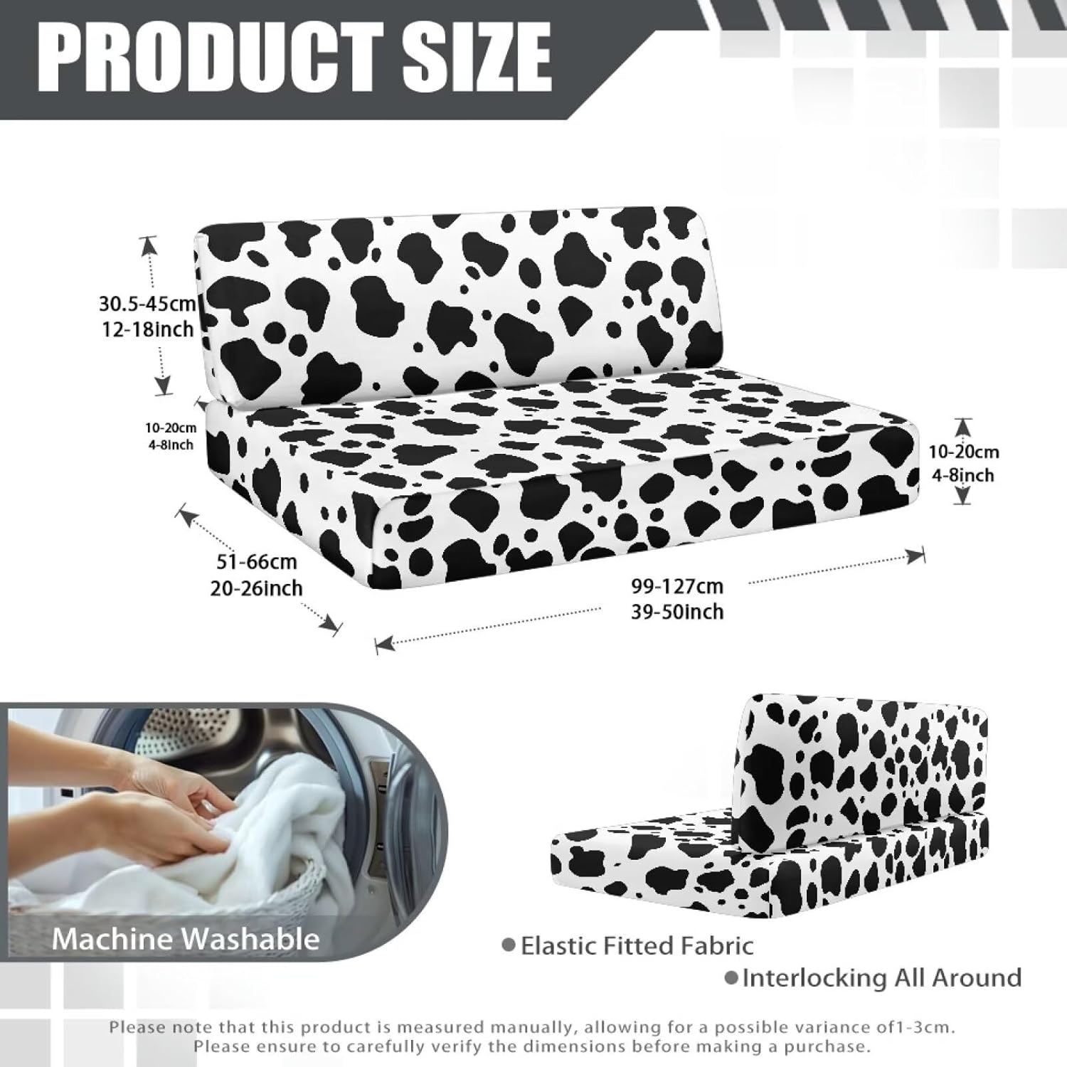 Black Marble RV Dinette Cushion Covers Soft Comfortable Camper Sofa Seat Cover Slipcover Stretch Rv Booth Seat Cover Couch Covers Sofa Protector