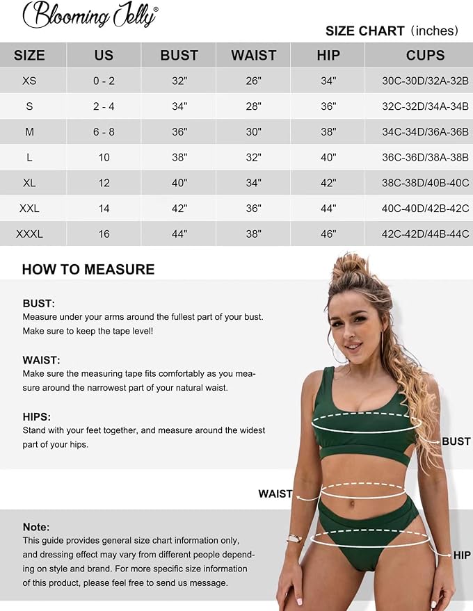 Blooming Jelly Womens High Waisted Bikini Set 