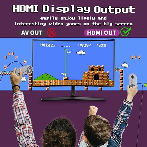 Miniatura 3 de Retro Game Console Classic Mini Retro Game System Built-in 1080 Games and 2 Controllers, 8-Bit Video Game System with Classic Games, Support TF