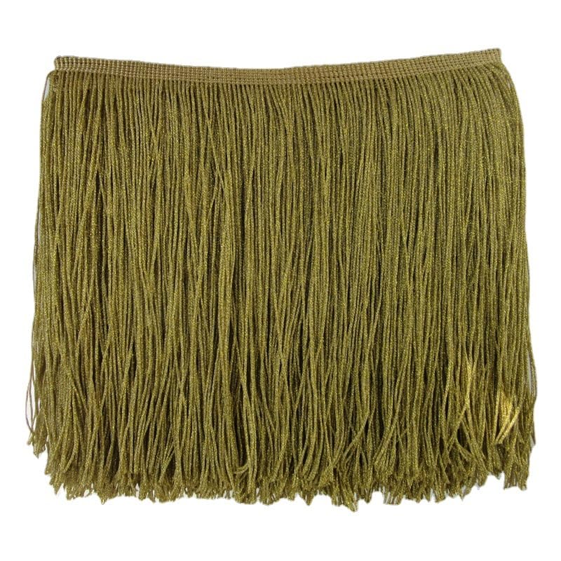 Szeroka koronka z frędzlami, Multicolor Polyester Lace Fringe Trim 15-30cm(Gold,15cm)