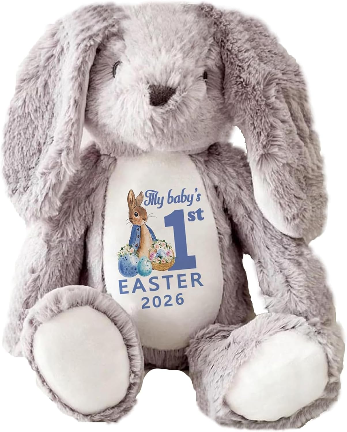 2025 My Baby's First Easter Gift Easter Themed Plush Bunny Toys Pillow Toys to Accompany Your Child Baby Flowers Newborn Gifts for Boys and Girls (Design 4)