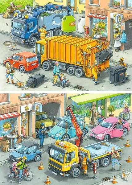 ラベンスバーガー (Ravensburger) ジグソーパズル 05096 3 はたらくトラック(24ピース×2) - 2