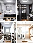 Motion Sensor Light Indoor, Rechargeable Ceiling Light with Remote Control,10000mAh Battery Operated Closet Light,Magnetic LED Shower Lights (2 Pack)