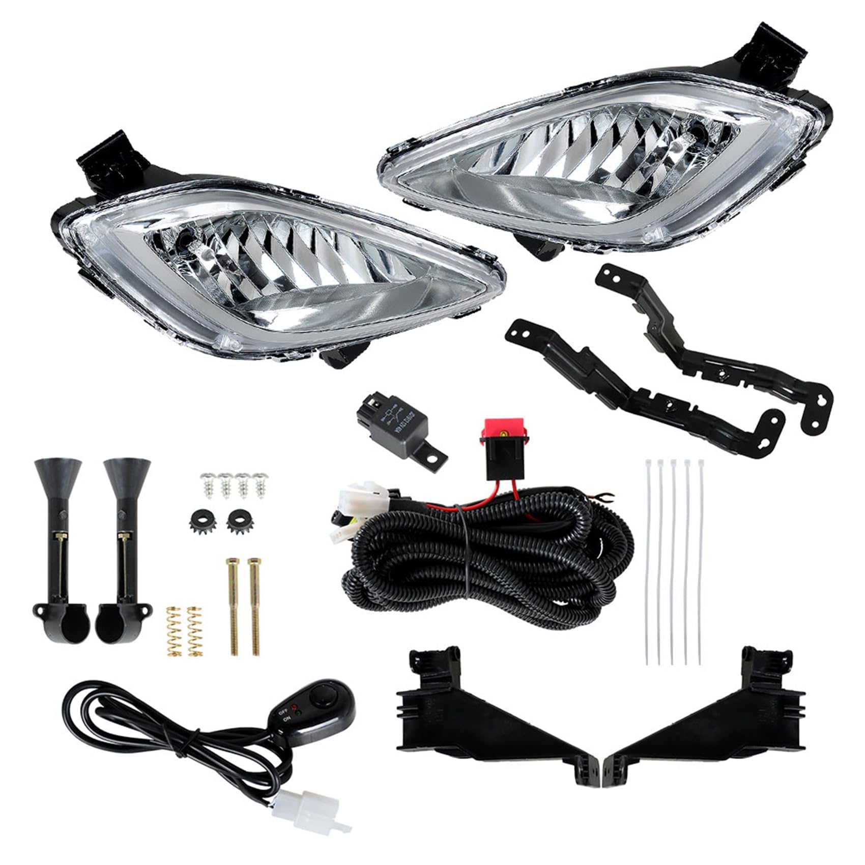 labwork Left Driver and Right Passenger Sides Pair Fog Lights Assembly Replacement for Elantra 2011-2013 Fog Lights Driving Lamps