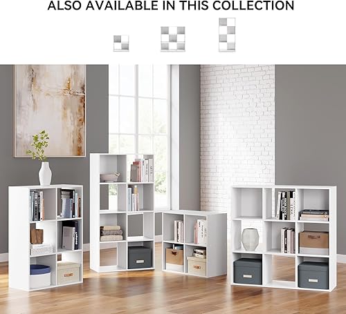 Miniatura 148 de Signature Design by Ashley Paxberry Coastal - Organizador de almacenamiento o librero moderno de 6 cubos, color blanqueado, diseño costero