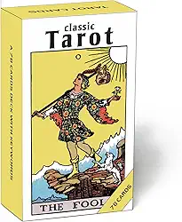 Cartas de tarô clássicas para iniciantes com significados - conjunto de 78 cartas para aprender e adivinhar (branco)