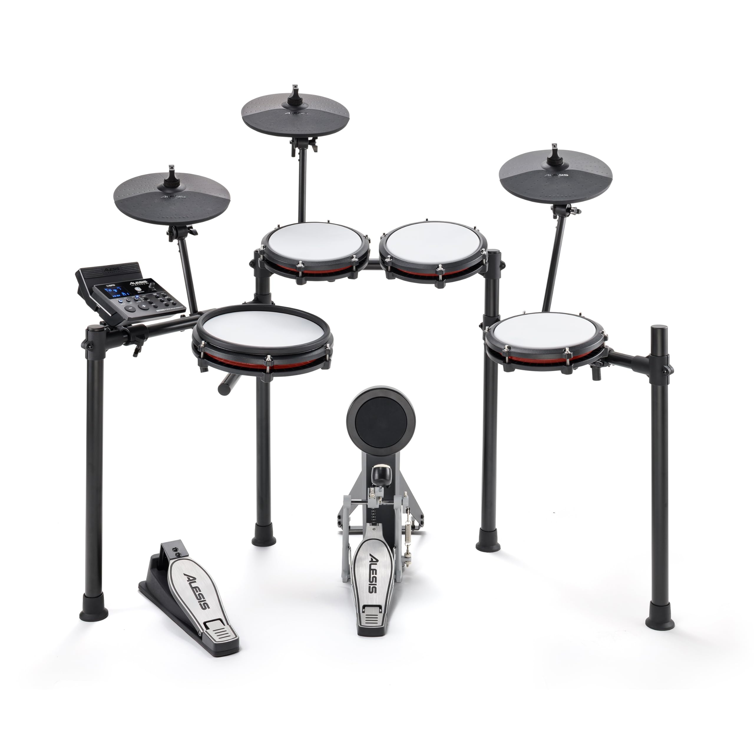 Alesis Nitro Max Kit Batteria Elettronica Mesh Silenziose Dual-Zone 10" Bluetooth 440+ Suoni BFD Drumeo USB MIDI Pedale Cassa