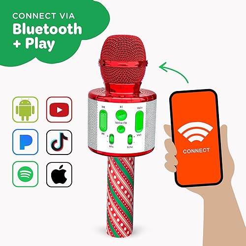 Miniatura 3 de Move2Play, Micrófono de karaoke para niños, incluye canciones precargadas y Bluetooth, regalo de fiesta de cumpleaños para niños, juguete para niñas