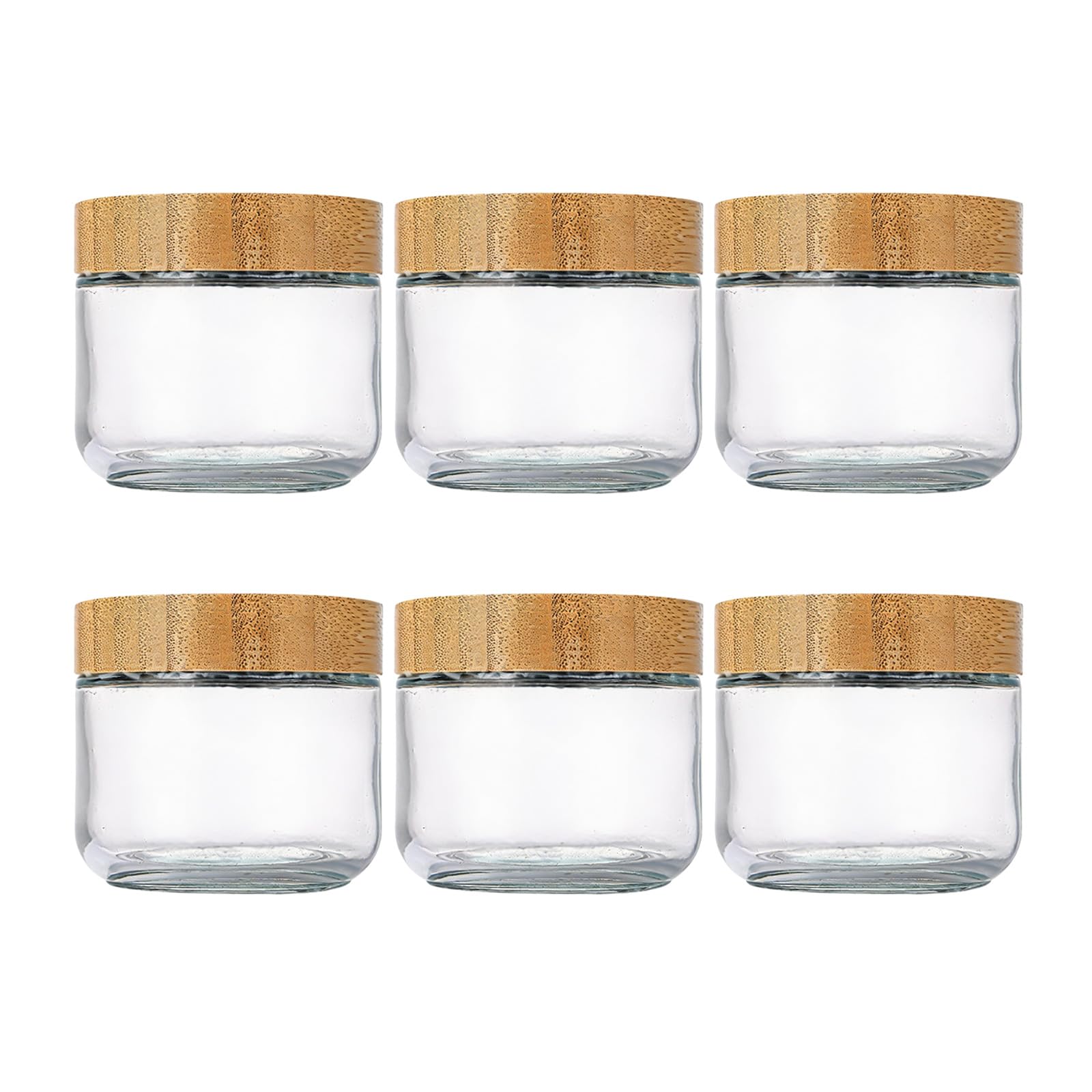 Kaeltsyn Glass Storage Jar with Airtights Lid for Overnight Oats Yogurt Parfaits and Food 300ml 480ml Oatmeal Jar