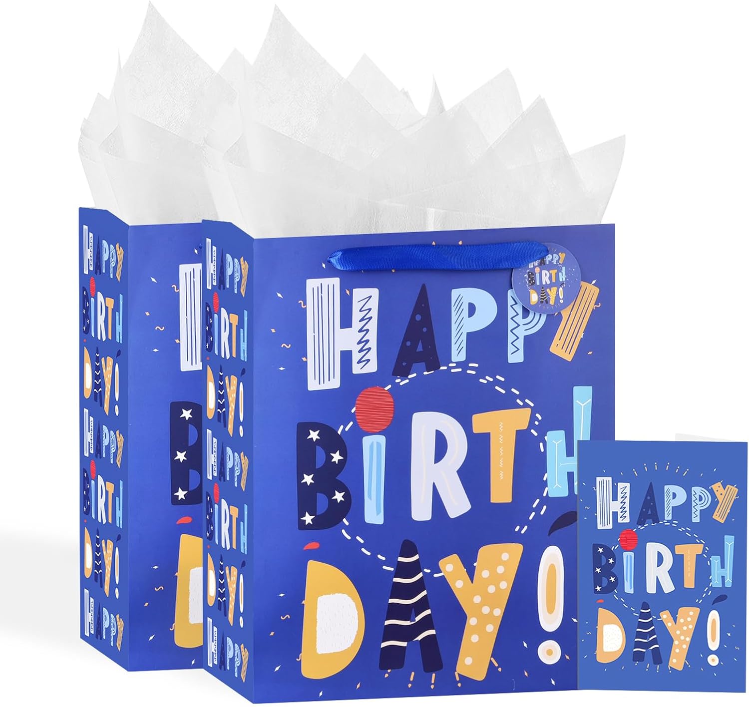2 PCS Blue Gift Bags