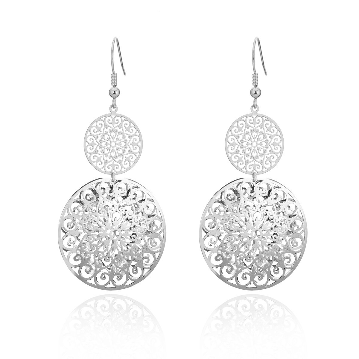 Orecchini a filo in oro CZ: delicata catena pendente in argento sterling - Italia