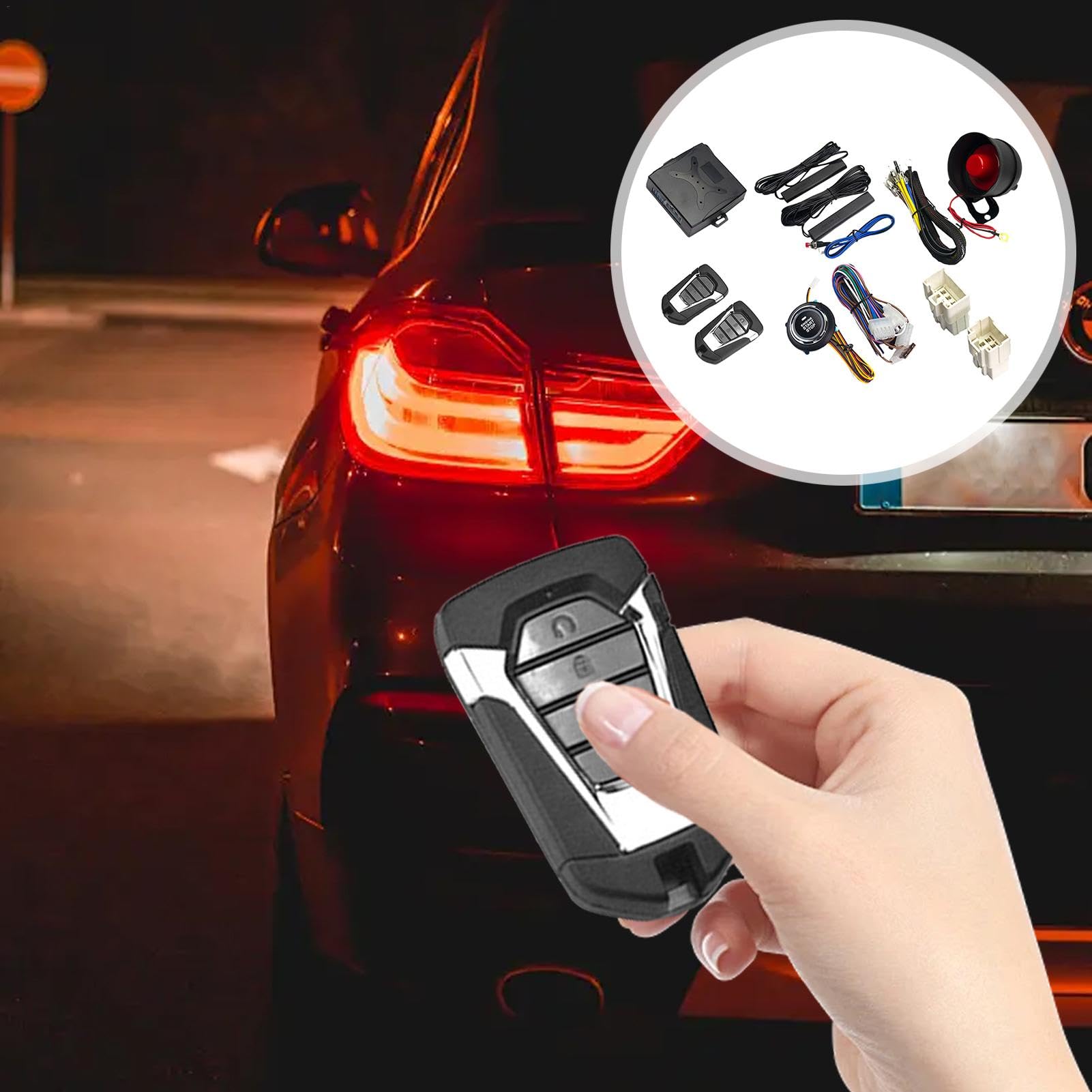 Alarme de Voiture Automatique, système d'alarme de sécurité de | Voiture | Système d'immobilisation d'alarme antivol,Antidémarrage d'alarme Passive et antivol, systèmes antivol de sécurité