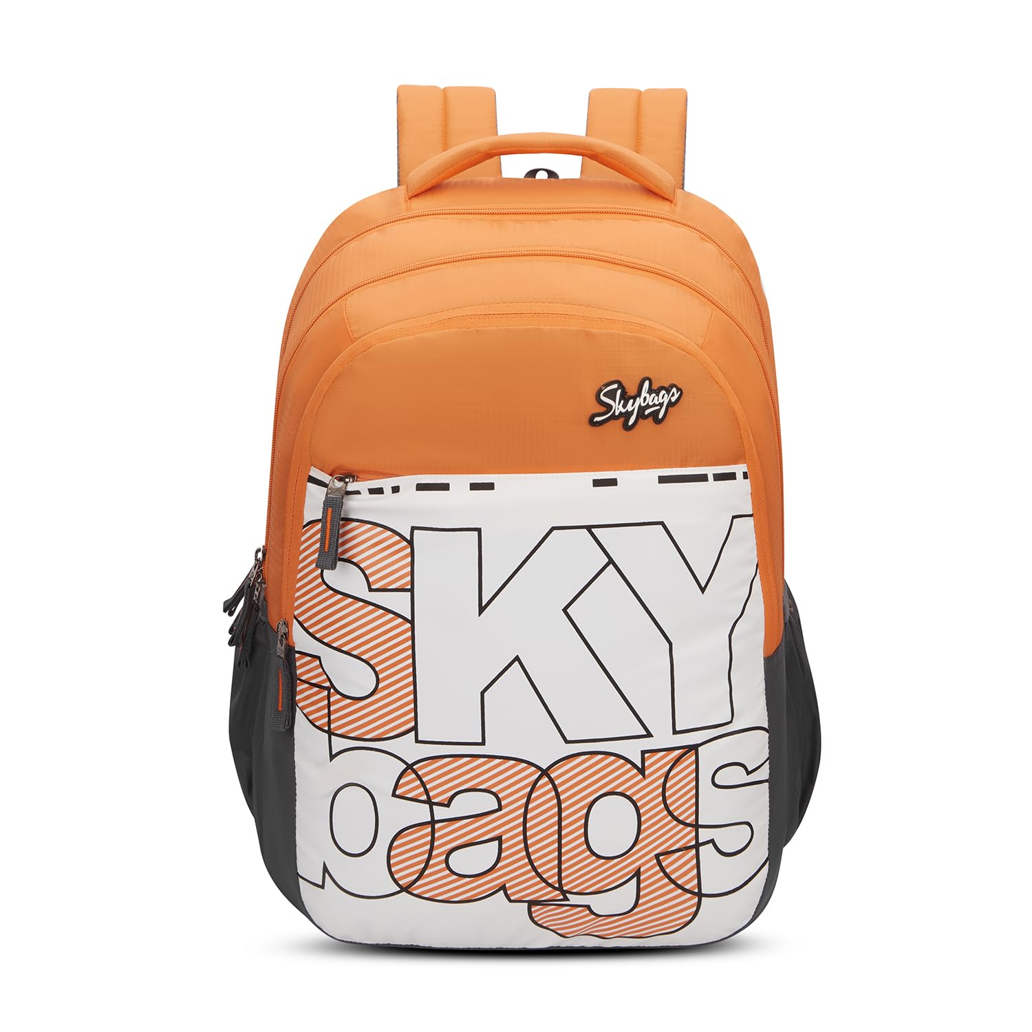 skybags Peeps RC Orange Black 36L School Bag for Kids with Raincover, Backpack for Boys & Girls with 3 Compartments, Air Mesh Back & Built-to-Last Straps | Backpack for Women & Kids-picture-10