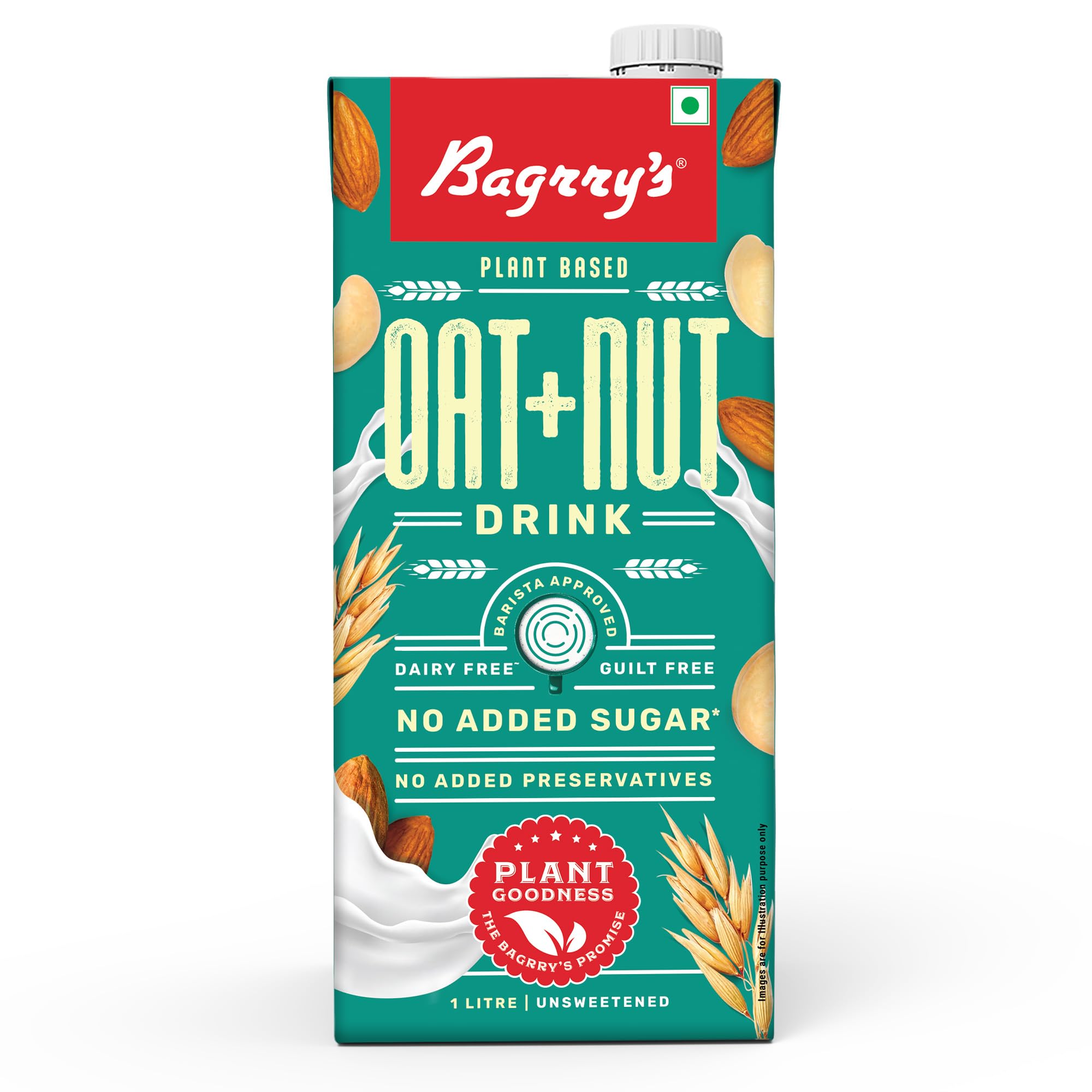Sponsored Ad - Plant Based Oat & Nut Drink 1L | Unsweetened | Rich Nutty Plant Based Drink | Lactose & Dairy Free | No Added Sugar | Perfect for Everyday Use | Barista Approved | No Preservatives