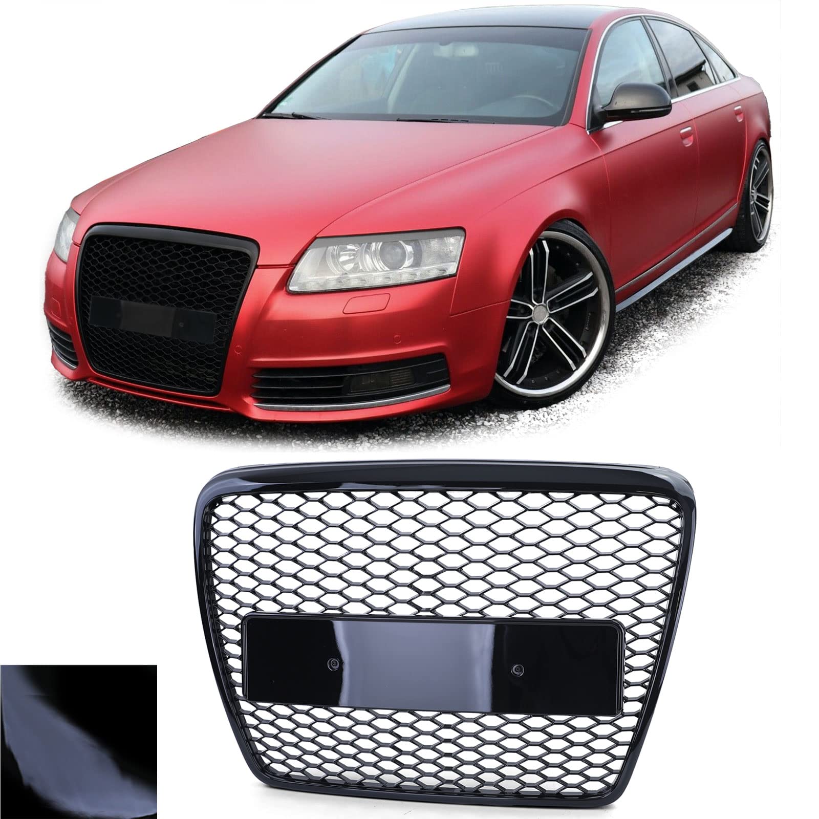 Wabengrill Für Audi A6 Kühlergrill Wabengrill Front Grill Schwarz Glanz Für Audi A6 Audi A6 4f