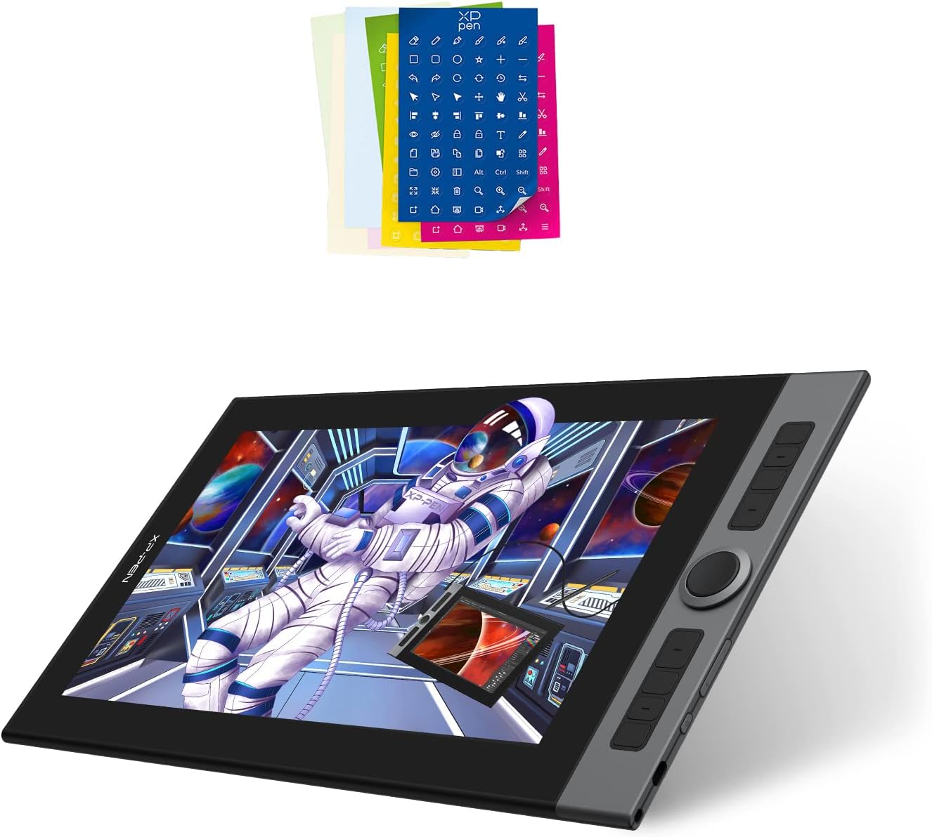 XP-PEN Artist Pro 16 Drawing Tablet with Screen 15.6 Inch Drawing Display Full Laminated Graphics Pen Display & XP-PEN Shortcuts Stickers for XP-PEN Drawing Pen Tablets and Pen Displays