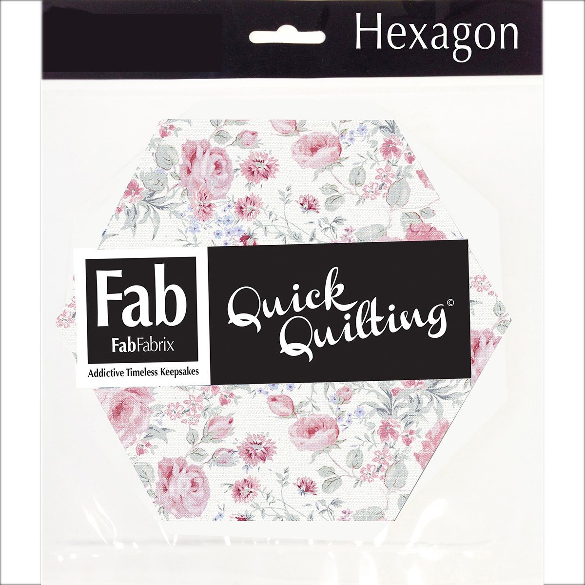 Fabscraps Shabbylicious-6"X6" Hexagons 42pcs-Pink