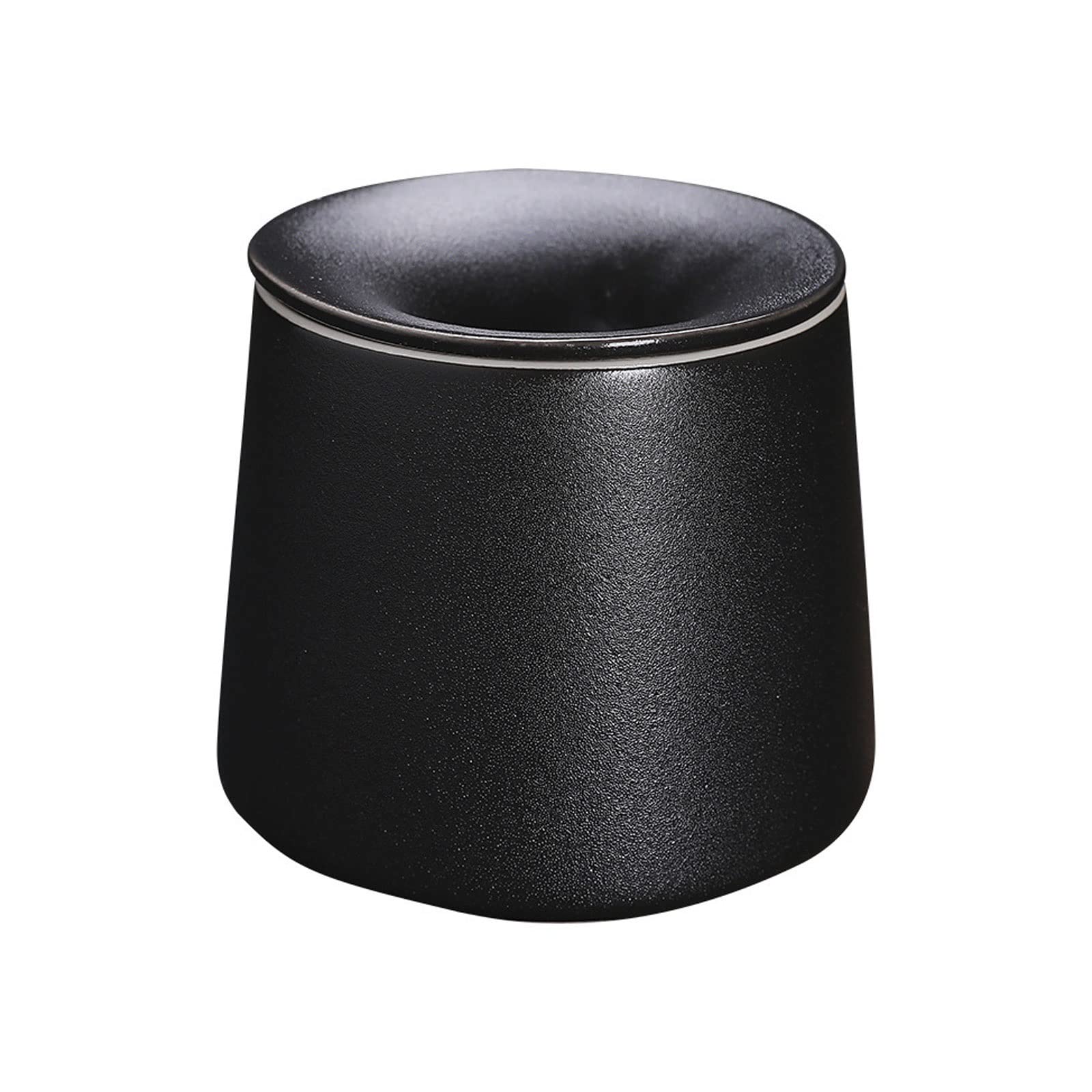 Ashtray Ceramic Frosted Windproof Ash Tray with Funnel Lid Design