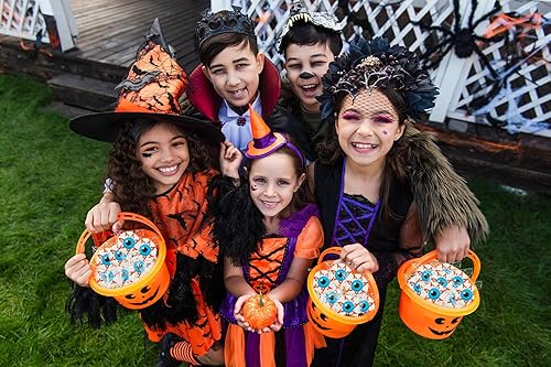Miniatura 8 de Piruletas de Halloween con forma de ojos y dulces, rellenos de bolsas de fiesta de dulce o truco, recuerdos de fiesta (paquete de 24)