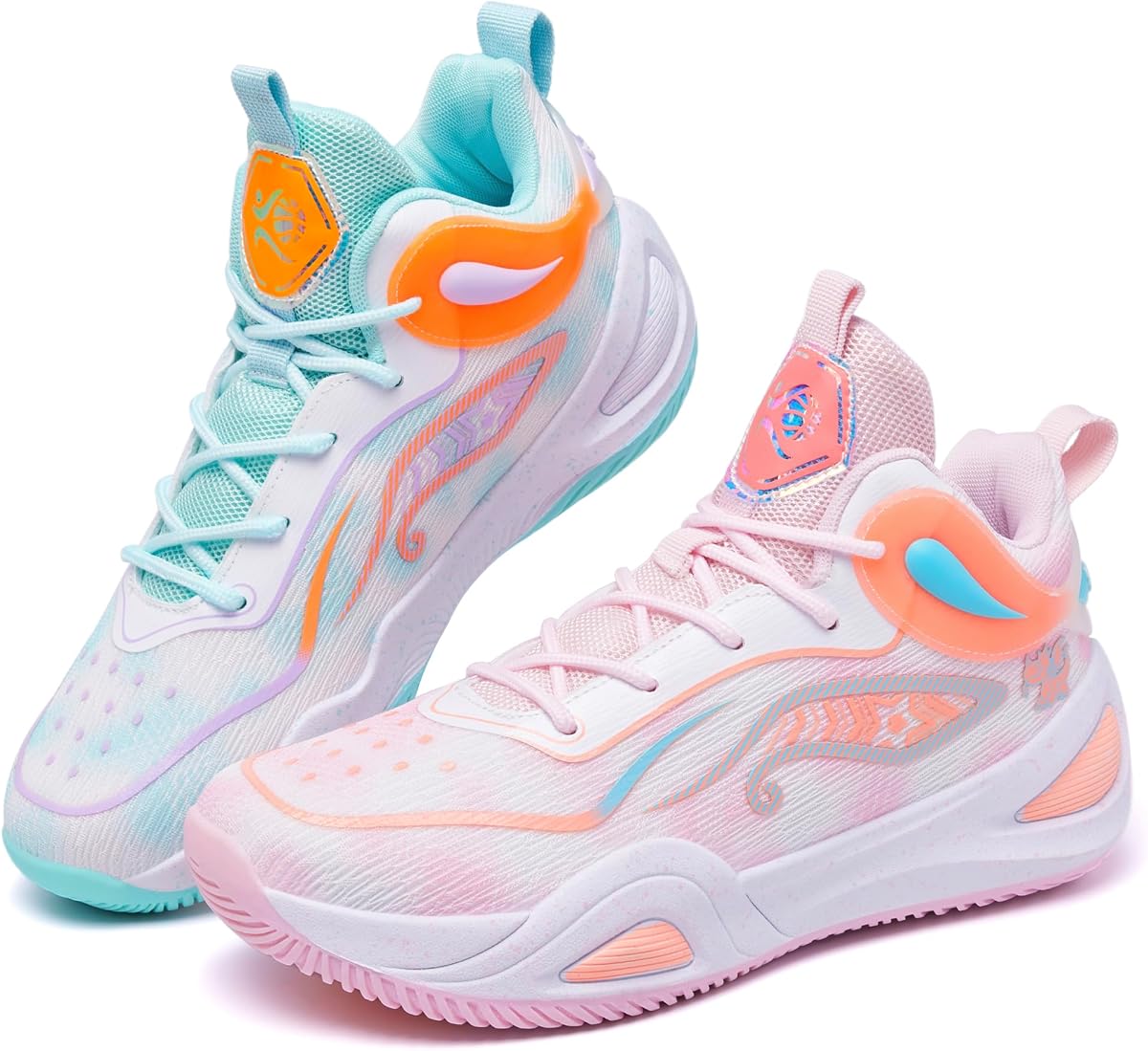 Zapatos de baloncesto unisex, zapatillas deportivas ligeras y transpirables, suela de goma antideslizante para interiores y exteriores, cancha para caminar, entrenamiento deportivo