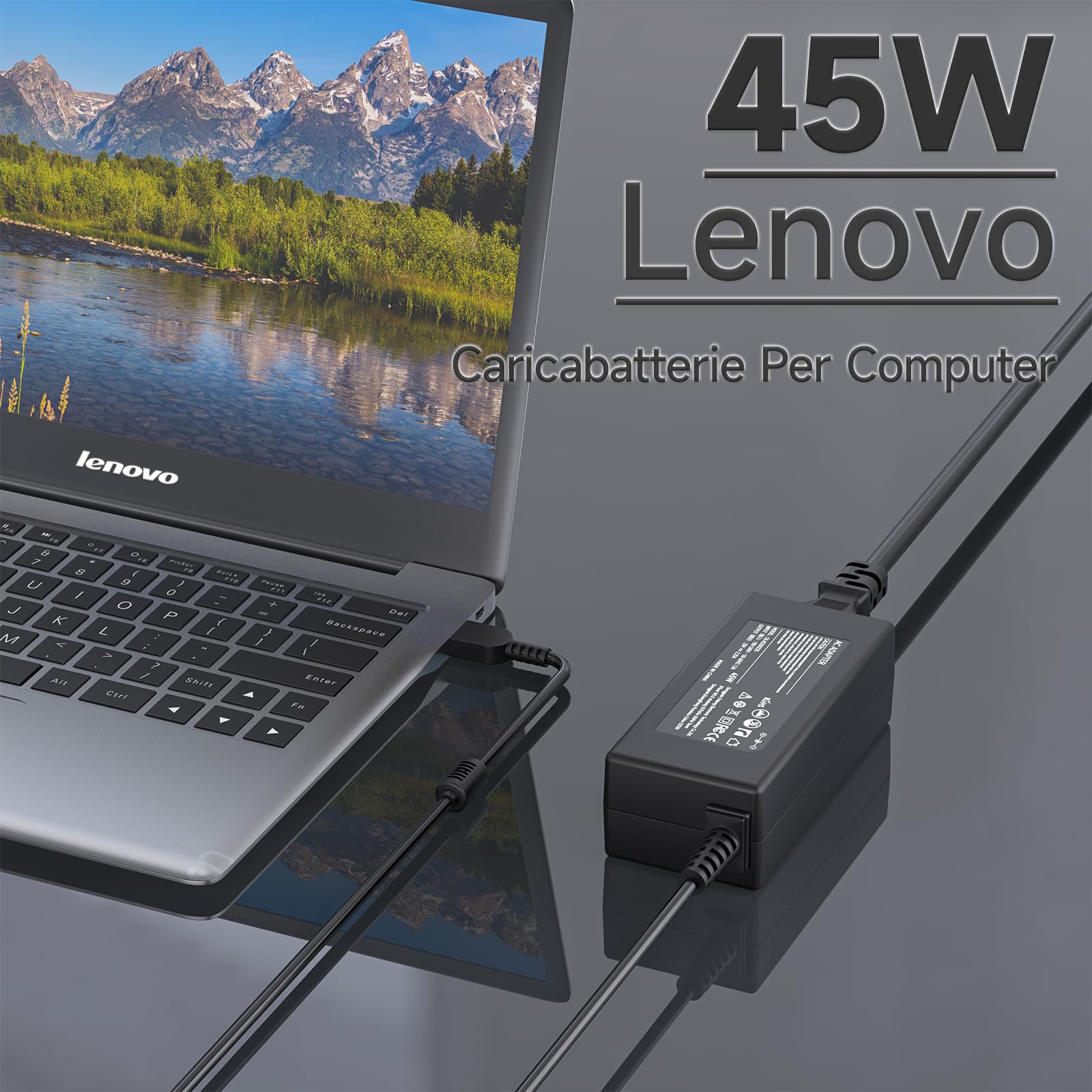 ADLX45NCC3A ADLX45NDC3A ADLX45NLC3A Adattatore Caricabatterie 45W 20V 2.25A per Lenovo ThinkPad G50 B50 V110 V130 L440 X270 X240 X250 T470 T430 T440 T460 X1 Carbon Gen2/3/4 ADLX45DLC3A Alimentatore