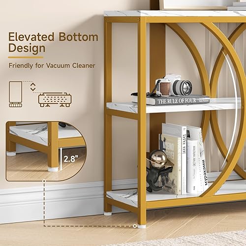 Miniatura 5 de Mesa consola moderna, mesa de entrada extra larga de 70.8 pulgadas con estantes de almacenamiento de 3 niveles para sala de estar, pasillo, entrada,