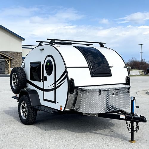 Compact Travel Trailer Off Road, Lightweight Camper Trailer for Outdoor Camping, Overland Camper for Remote Camping Trips and Long Distance Travel