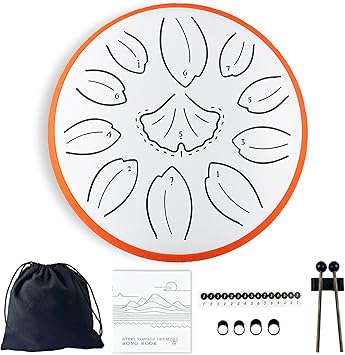 TUOKING Steel Tongue Drum 6 Inch 11 Notes