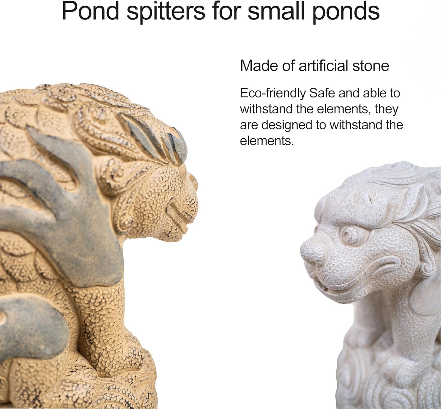屋外噴水池スピッター小さな池用スピッター噴水 屋外噴水 小型池用噴水 クリエイティブアニマル池噴水自動循環水造園装飾品(Marble