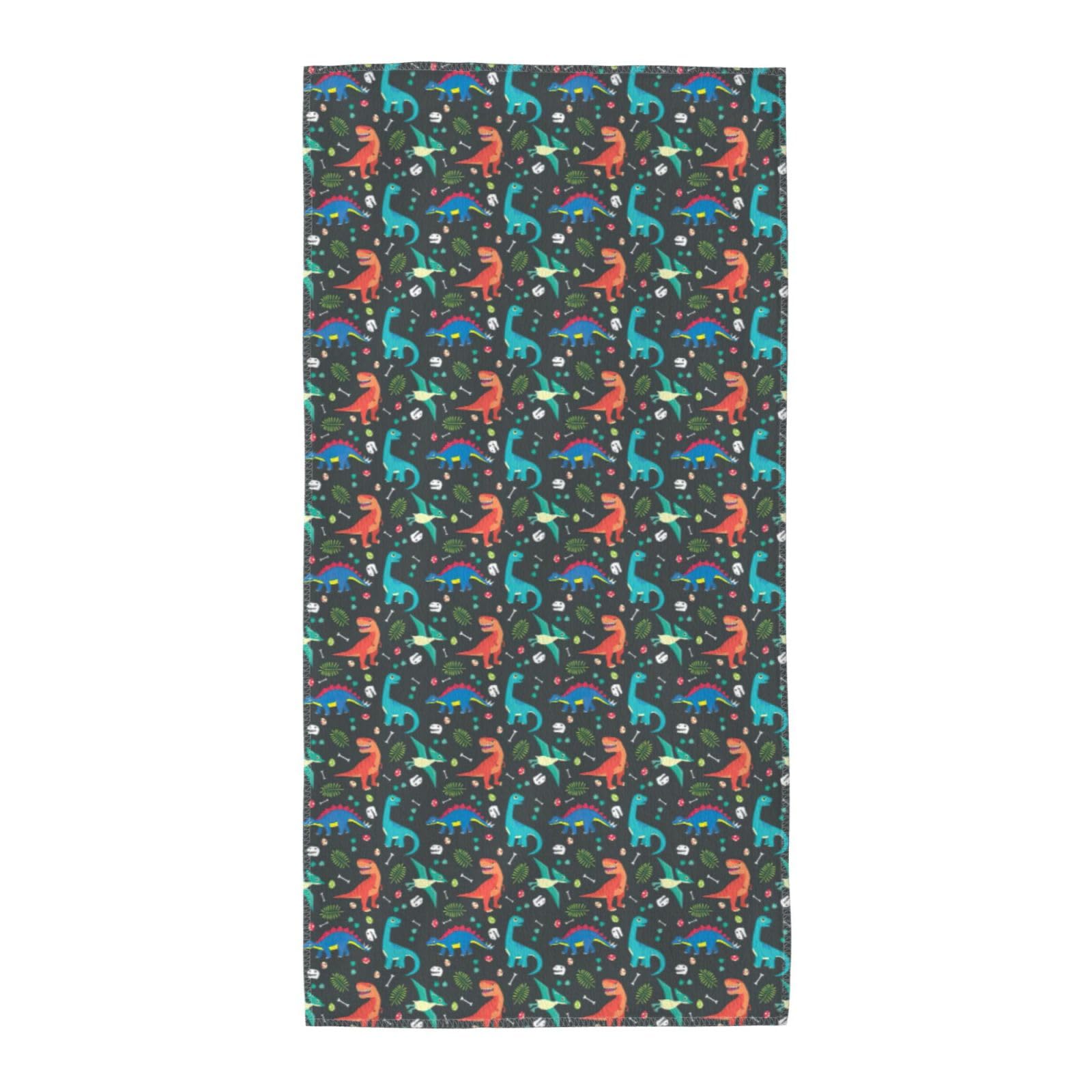 SDEGTHO Cartoon Dinosaur Fashion Printed Bath Towel High Water Absorption For Hiking Trip