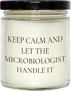 Inspiring Microbiologist Gifts: Funny Keep Calm Vanilla Soy Candle for Birthday Celebrations by a Microbiologist to a Microbiology Lover