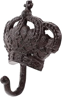 AOKWAWALIY Cast Iron Crown Hook Retro Iron Si...,