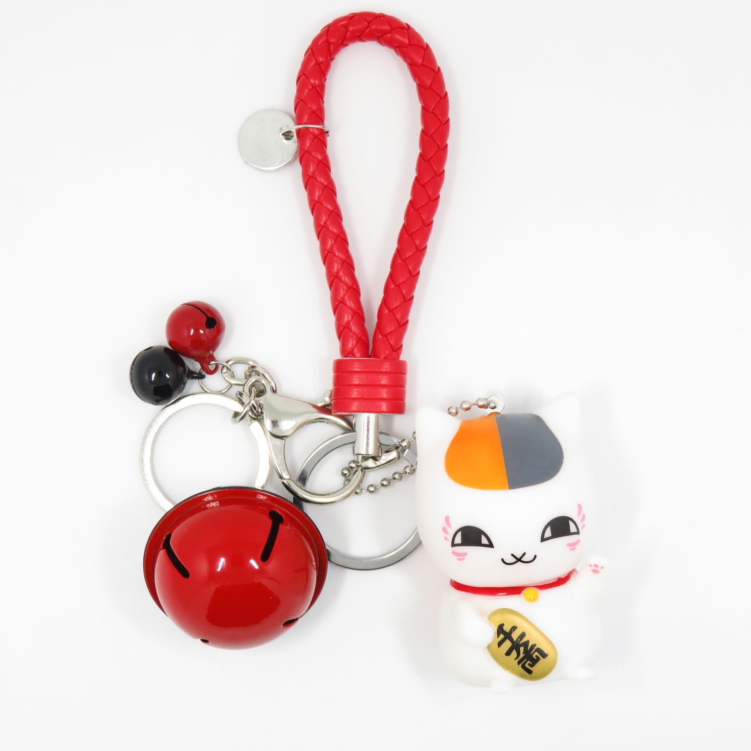 Bat King Cute 3D Cartoon Maneki-neko Key Chain Key Ring,Handbags Accessory,Portable Strip with Bell