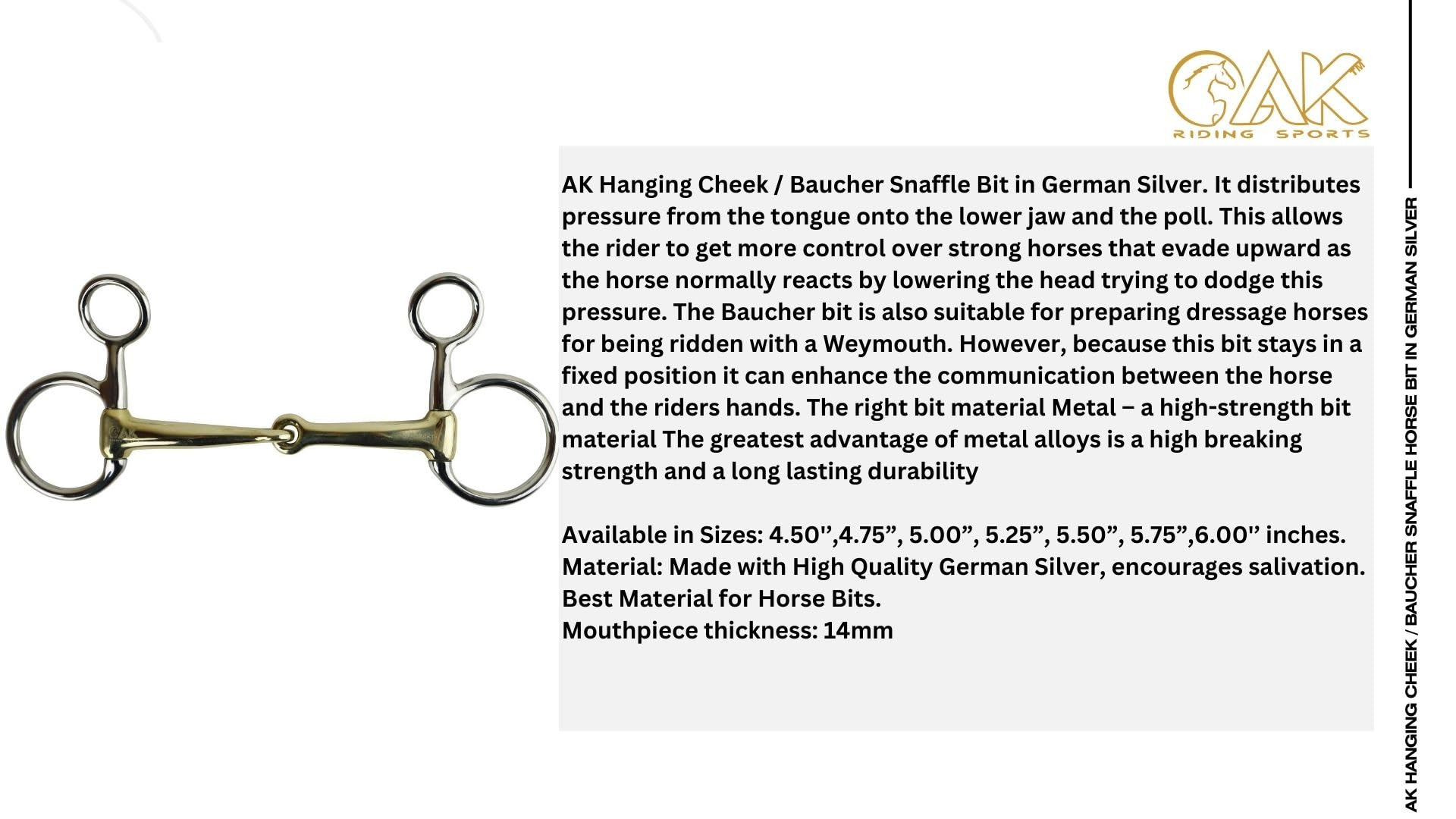 AK Hängebacken-/Baucher-Reittrense aus Neusilber AKRS-2627