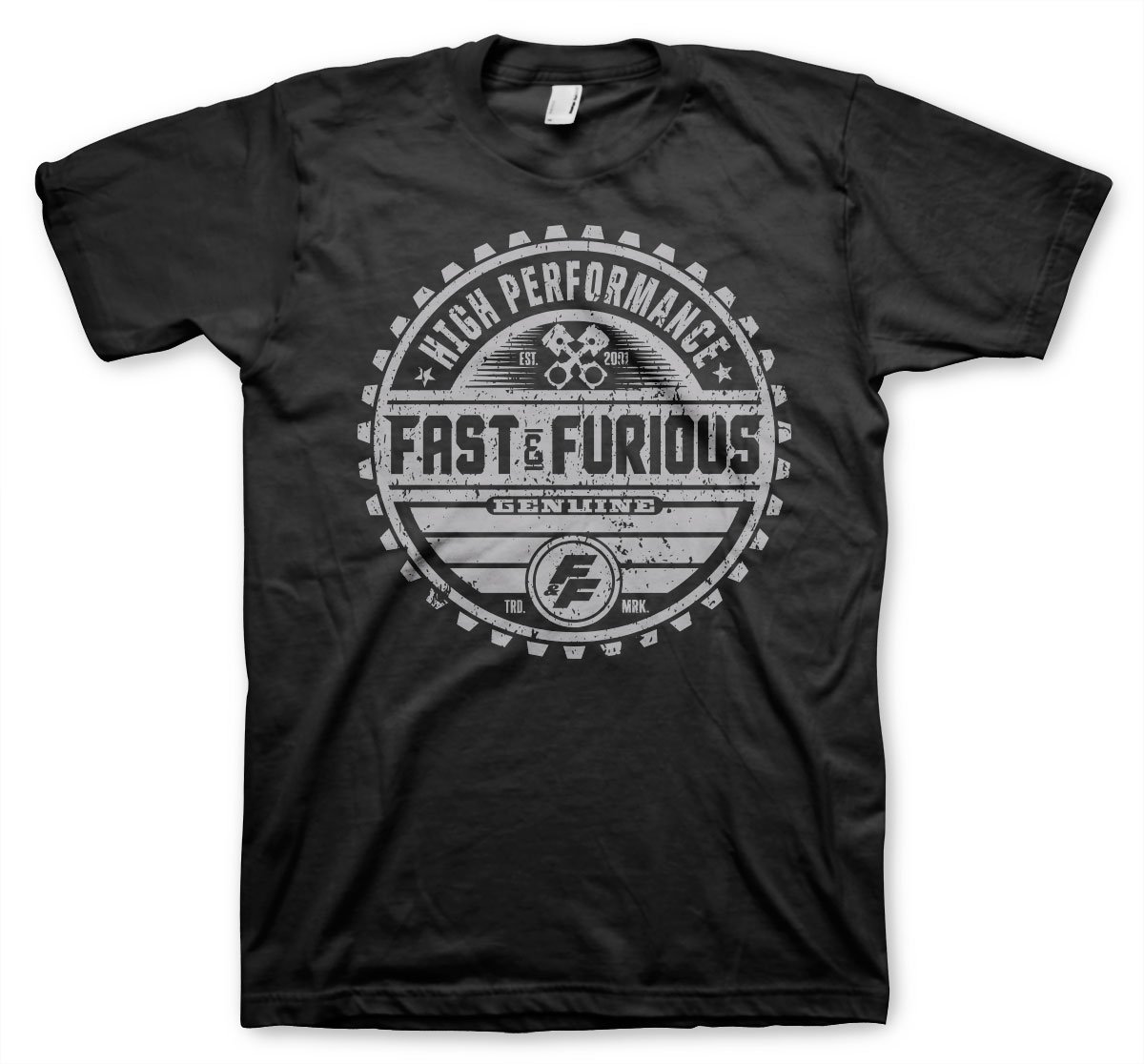 Fast & Furious Officially Licensed Genuine Brand Big & Tall Mens T-Shirt (Black), XXXXX-Large